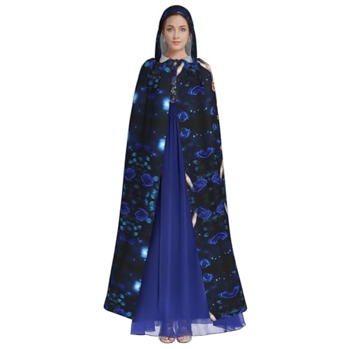 HUTOOLEE Umhang mit Kapuze, Motiv: Welpe, blaue Rose, Halloween, Cosplay, Abschlussball, Party, Comic, Con für Erwachsene, Party-Dekoration, Umhang, schöner Grafikdruck, Schwarz HUTOOLEE Umhang mit Kapuze, Motiv: Welpe, blaue Rose, Halloween, Cosplay, Abschlussball, Party, Comic, Con für Erwachsene, Party-Dekoration, Umhang, schöner Grafikdruck, Schwarz von HUTOOLEE