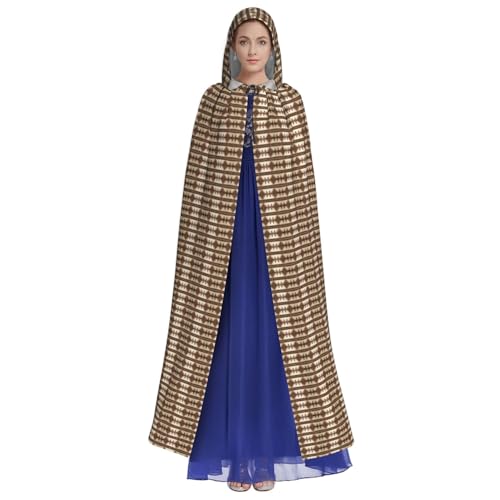 HUTOOLEE Umhang mit Kapuze für Halloween, Cosplay, Abschlussball, Party, Comic Con für Erwachsene, Party-Dekoration, Umhang, schöner Grafikdruck von HUTOOLEE