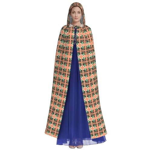 HUTOOLEE Umhang mit Kapuze für den Innenbereich, Grünpflanzen, Halloween, Cosplay, Abschlussball, Party, Comic, Con für Erwachsene, Party-Dekoration, Umhang, schöner Grafikdruck von HUTOOLEE