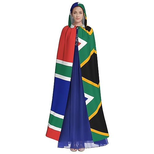HUTOOLEE Umhang mit Südafrika-Flagge, mit Kapuze, Halloween, Cosplay, Abschlussball, Party, Comic, für Erwachsene, Party-Dekoration, Umhang, schöner Grafikdruck HUTOOLEE Umhang mit Südafrika-Flagge, mit Kapuze, Halloween, Cosplay, Abschlussball, Party, Comic, für Erwachsene, Party-Dekoration, Umhang, schöner Grafikdruck von HUTOOLEE