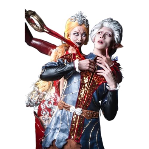 HUTRADE Astarion Cosplay Costume, BG3 Cosplay Outfit for Role-Playing, Conventions & Halloween (Red, L) von HUTRADE