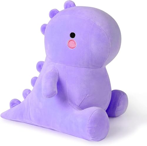HUTRADE Cute Dinosaur Plush Halloween Dino Stuffed Animals Plushies Toys Super Soft Dolls Birthday Gifts for Kids Girls Boys Black 12 inch (10 inch Lila) von HUTRADE