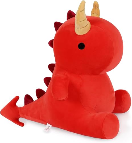HUTRADE Cute Dinosaur Plush Halloween Dino Stuffed Animals Plushies Toys Super Soft Dolls Birthday Gifts for Kids Girls Boys Black 12 inch (12 inch Rot A) von HUTRADE