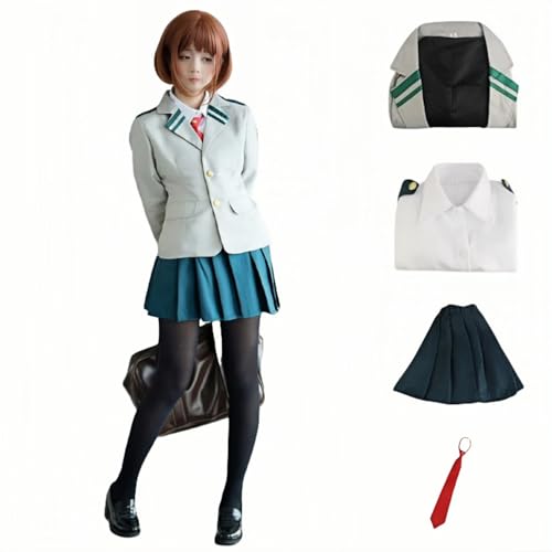 HUTRADE MHA Cosplay Kostüm, Ochaco Uraraka - Meiru Hanari Cosplay Outfit Damen JK Uniform Komplettes Set für Halloween Karneval Party (Damen, M) von HUTRADE