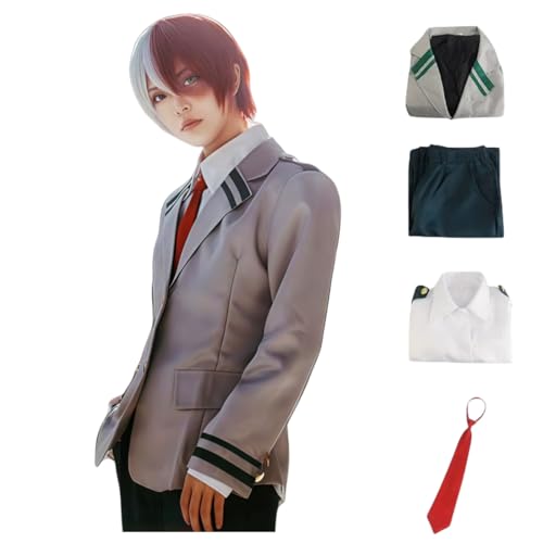 HUTRADE MHA Cosplay Kostüm Bakugou - Midoriya Deku - Todoroki Cosplay Outfit Herren Uniform Komplettes Set für Halloween Karneval Party (Herren, M) von HUTRADE