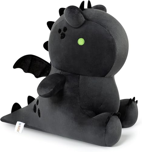 HUTRADE Niedlicher Drachen Plüschtier – Weiches Kuscheltier, Stofftier Spielzeug – Superweiche Puppe – Geburtstagsgeschenk für Kinder, Mädchen und Jungen – Schwarz, 30 cm (12 Zoll) von HUTRADE