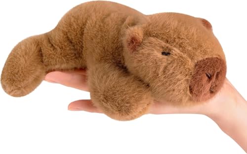 HUTRADE Niedliches Stofftier-Plüschtier, kleines weiches Kuscheltier, Kindergeschenk, braun, 20 cm (Capybara) von HUTRADE