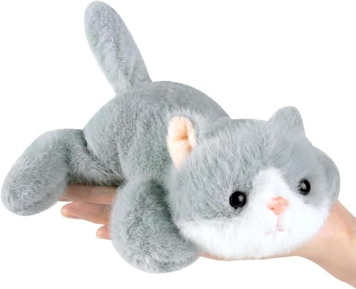 HUTRADE Niedliches Stofftier-Plüschtier, kleines weiches Kuscheltier, Kindergeschenk, braun, 20 cm (Katze) von HUTRADE