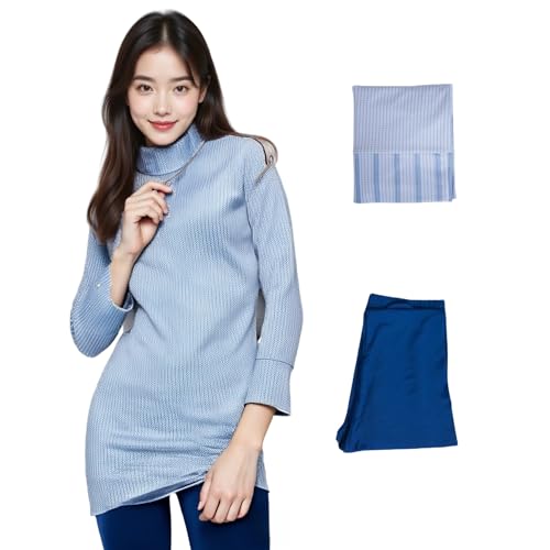 HUTRADE Sadness Costume Cosplay, Joy Cosplay Outfit, Blue Dress with High Collar and Tights for Halloween (BLUE, M) von HUTRADE