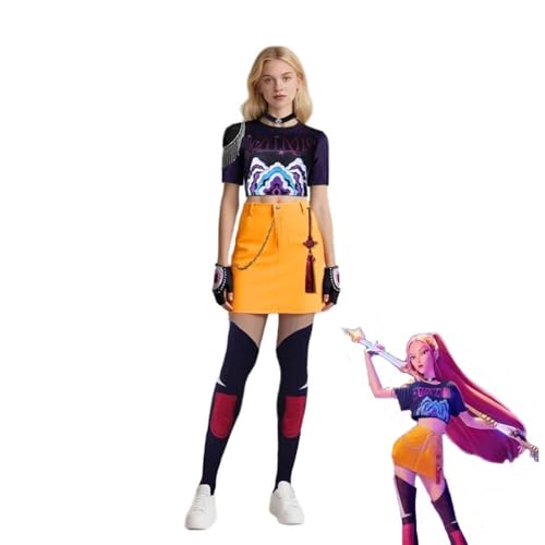 Halloween Womens Girls Pop Singer Costume Party Cosplay Full Set Stage Performance Outfits Cosplay Fancy Dress(B,150) von HUTRADE