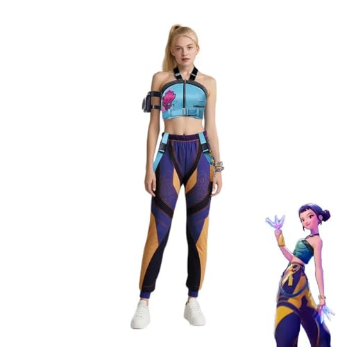 Halloween Womens Girls Pop Singer Costume Party Cosplay Full Set Stage Performance Outfits Cosplay Fancy Dress(C,120) von HUTRADE