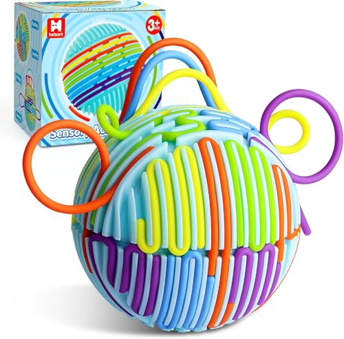 Sinnes-Fidget-Spielzeug für Kinder & Erwachsene, Sensorischer Aktivitätsball mit 16 Bändern, Beruhigendes Spielzeug bei Autismus & ADHS zur Konzentration & Stressabbau, Reisefreundlich mit praktischer Sinnes-Fidget-Spielzeug für Kinder & Erwachsene, Sensorischer Aktivitätsball mit 16 Bändern, Beruhigendes Spielzeug bei Autismus & ADHS zur Konzentration & Stressabbau, Reisefreundlich mit praktischer von HUTRADE