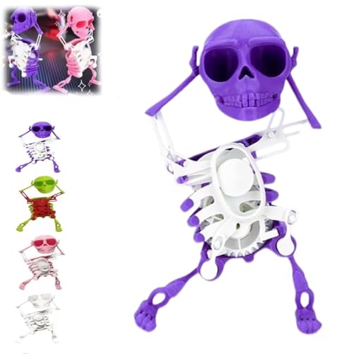 Tanzendes und schwingendes 3D-Totenkopfspielzeug, schwingendes 3D-Skelett-Aufziehspielzeug,als Schreibtischdekoration und for Stressabbau, lustiges Geschenk, geeignet for Personen ab 18 Jahren(Purple) Tanzendes und schwingendes 3D-Totenkopfspielzeug, schwingendes 3D-Skelett-Aufziehspielzeug,als Schreibtischdekoration und for Stressabbau, lustiges Geschenk, geeignet for Personen ab 18 Jahren(Purple) von HUTRADE