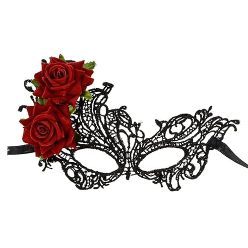 HUUiWAA Rose Blume Spitze Maske Cosplay Party Supply Festival für Frauen HUUiWAA Rose Blume Spitze Maske Cosplay Party Supply Festival für Frauen von HUUiWAA