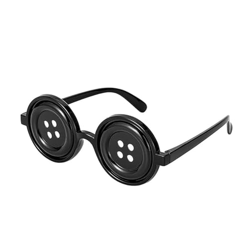 HUUiWAA Schwarze Brille mit Knopfaugen für Halloween-Kostüm, Schwarz HUUiWAA Schwarze Brille mit Knopfaugen für Halloween-Kostüm, Schwarz von HUUiWAA