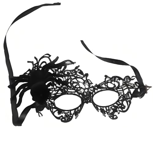 HUUiWAA Schwarze Spinne Spitze Maske Cosplay Party Supply Festival für Frauen Männer HUUiWAA Schwarze Spinne Spitze Maske Cosplay Party Supply Festival für Frauen Männer von HUUiWAA