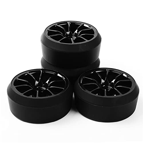 HUVNEXA 1/10 Felge Drift-Reifen RC Drift-Reifen Felgen, for HSP, 1:10 RC On-Road Car C12NK PP0370 6mm Offset RC-Autoreifen von HUVNEXA
