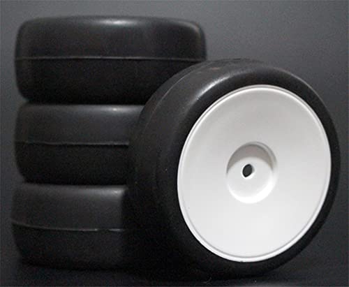 HUVNEXA 4 STÜCKE Gummireifen RC Rennwagenreifen Auf Straßenfelge, for HSP, for HPI, 1/10 RC Autoteil Durchmesser 65mm Reifen 94123-94122 RC-Autoreifen(901W-6018) von HUVNEXA