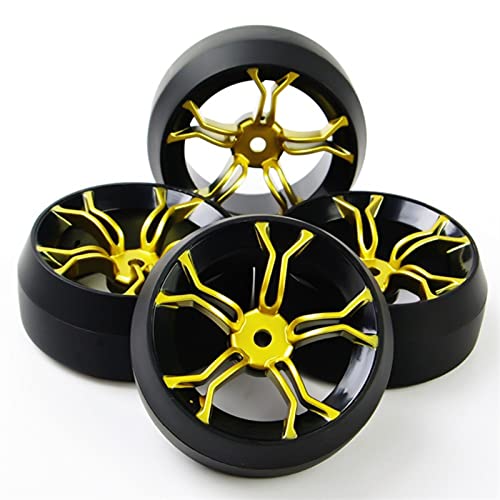 HUVNEXA 4 Teile/Satz Drift Reifen Maßstab 1:10 Felge Offset 6mm, for HPI, for HSP Racing, RC Drift Auto RC-Autoreifen von HUVNEXA