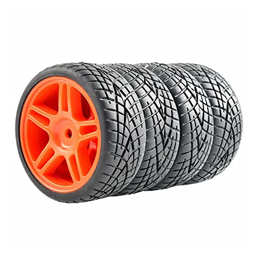 HUVNEXA 4-teiliges Gummireifen-ABS-Rad, for HSP, for HPI, 1:10 On-Road Car RC 905-8001 RC-Autoreifen(905R-8001) von HUVNEXA