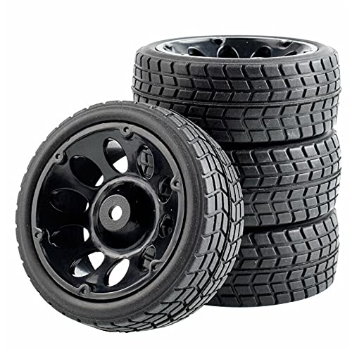 HUVNEXA 4-teiliges Verbundrad for Radialreifen, for HSP, for HPI, 1/10 1:10 Rennwagen RC Rim06-8005 RC-Autoreifen(Rim06H-8005) von HUVNEXA
