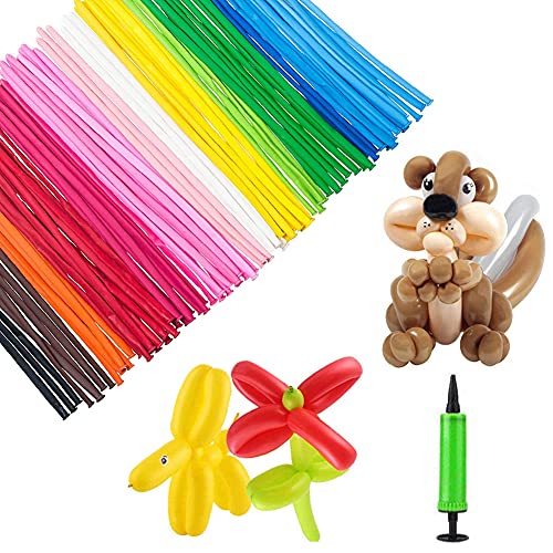 100 Stück Modellierballons,Langer Ballons mit Luftpumpe,Tierballons,Lange Bunte Ballons,Bunte Ballons zum Aufblasen, für Kindergeburtstag, Hochzeit, Party oder zur Deko 100 Stück Modellierballons,Langer Ballons mit Luftpumpe,Tierballons,Lange Bunte Ballons,Bunte Ballons zum Aufblasen, für Kindergeburtstag, Hochzeit, Party oder zur Deko von HUYIWEI