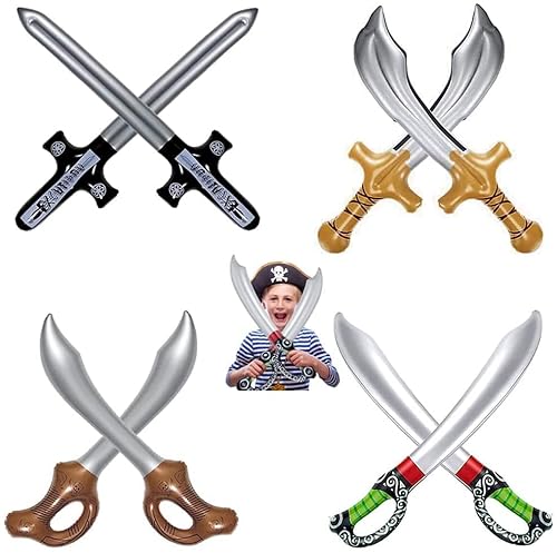 HUYIWEI 8 Pcs Aufblasbare Piratensäbel,Pirat Schwert,Aufblasbare Piraten Schwert Stick Ballons,Sehr geeignet für Piratenrollenspiele,Mottopartydekorationen HUYIWEI 8 Pcs Aufblasbare Piratensäbel,Pirat Schwert,Aufblasbare Piraten Schwert Stick Ballons,Sehr geeignet für Piratenrollenspiele,Mottopartydekorationen von HUYIWEI