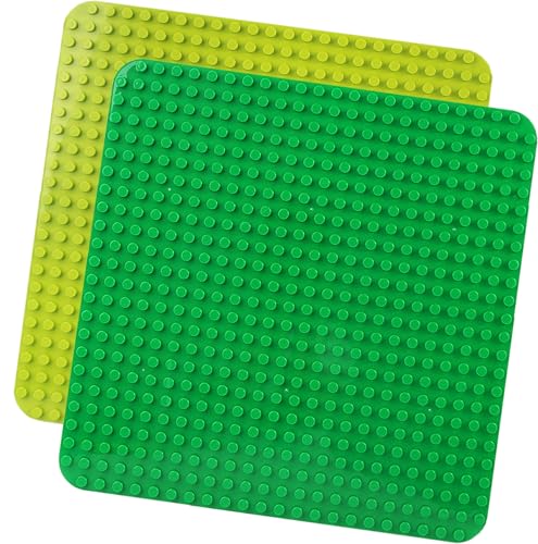 2 Große Bauplatte Kompatibel mit allen Großen Marken Platten,38.4 * 38.4cm Classic Grundplatte mit 24 x 24 Noppen für Steine,Konstruktionsspielzeug für Kleinkinder,Mädchen und Jungen, Grün,Hellgrün 2 Große Bauplatte Kompatibel mit allen Großen Marken Platten,38.4 * 38.4cm Classic Grundplatte mit 24 x 24 Noppen für Steine,Konstruktionsspielzeug für Kleinkinder,Mädchen und Jungen, Grün,Hellgrün von HUYIYI
