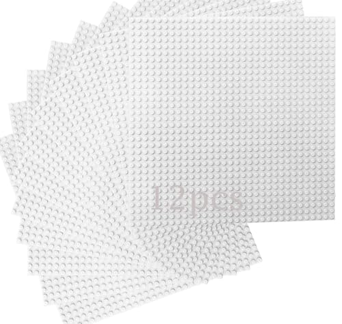 HUYIYI 12 Platten-Set Bauplatte Kompatibel mit Meisten Marken,Kompatibel mit Bauplatte Classic,25,5 x 25,5cm,Classic Weiß Grundplatte für Konstruktionen und für weitere Sets HUYIYI 12 Platten-Set Bauplatte Kompatibel mit Meisten Marken,Kompatibel mit Bauplatte Classic,25,5 x 25,5cm,Classic Weiß Grundplatte für Konstruktionen und für weitere Sets von HUYIYI