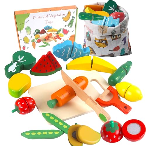 HVDHYY Lebensmittel Spielzeug aus Holz Obst und Gemüse zum Schneiden Spielküche Zubehör Holz Küchenspielzeug für Kinder Kaufladen Zubehör Kinderküche zum Weihnachten Geburtstag Kindertag Gegenwärtig HVDHYY Lebensmittel Spielzeug aus Holz Obst und Gemüse zum Schneiden Spielküche Zubehör Holz Küchenspielzeug für Kinder Kaufladen Zubehör Kinderküche zum Weihnachten Geburtstag Kindertag Gegenwärtig von HVDHYY