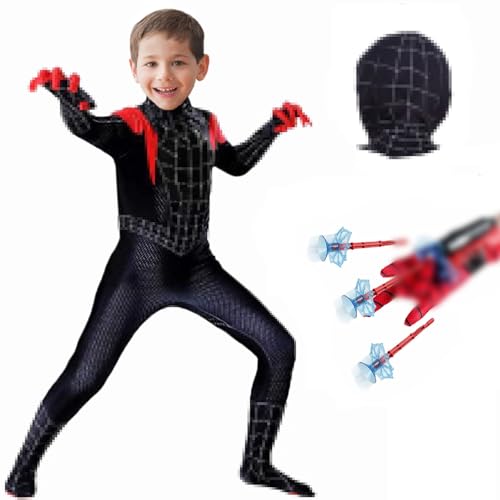 HVIERO Spider Kostüm Kinder Schwarz 8-9 Jahre mit Handschuhe Zubehör Suit Cosplay Schwarz Rot Kinder 128 134 140 Karneval Kostüm HVIERO Spider Kostüm Kinder Schwarz 8-9 Jahre mit Handschuhe Zubehör Suit Cosplay Schwarz Rot Kinder 128 134 140 Karneval Kostüm von HVIERO