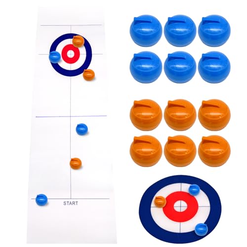 HVIHWI Curling Table-Top Spiel-Set, Bowling auf EIS Tischspiel, Shuffleboard Tabelletop Spiele Familienspiel Eisstockschießen Brettspiel Tabletop Brettspiele für Kinder und Erwachsene HVIHWI Curling Table-Top Spiel-Set, Bowling auf EIS Tischspiel, Shuffleboard Tabelletop Spiele Familienspiel Eisstockschießen Brettspiel Tabletop Brettspiele für Kinder und Erwachsene von HVIHWI