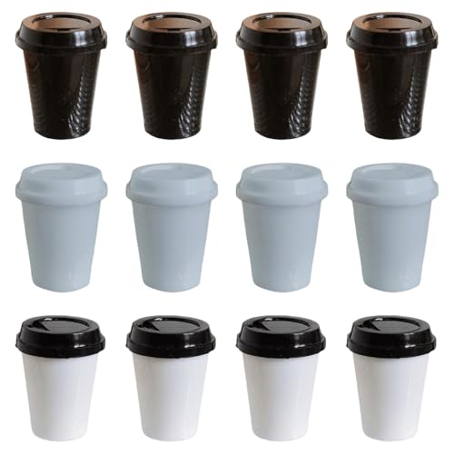 HVRFJXI 1:12 Spielzeugfigur Model Realistische Kaffeetassen Set Dollhouses Tun DASS Mädchen Geschenkdekorationen Tun So Tun von HVRFJXI