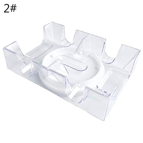 HVRFJXI 2/6 Deck Rotierender Kartenhalter Clear Canasta Spieltablett Rotatierende Spielkartenhalter Spiele Requisiten Für Spielkartenhalter von HVRFJXI