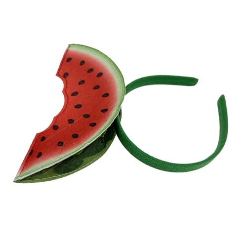 HVRFJXI 3D Watermelon Theme Hairhoop Hawaiian Styles Kopfbeobachter Cosplay Stirnband Für Tropicals Thematische Versammlungen Und Tanzshows von HVRFJXI