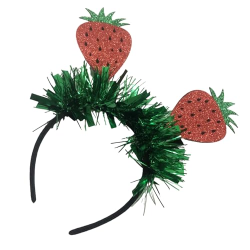 HVRFJXI Fruchtthema Hawaiianische Kopfbedeckung Glitzernder Pulver Stirnband Für Strand Urlaub Und Musikfestival Event Geburtstagsfeier von HVRFJXI