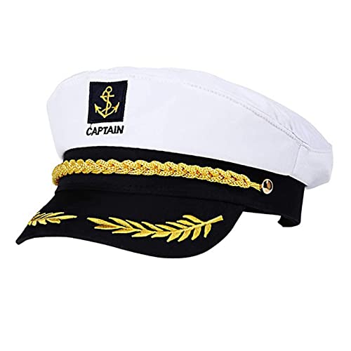 HVRFJXI Sailor Hat Sailor Captain Kostüm Sailor Men Yacht Captain Hat Navy Marine Lustige Party Hüte Kostümzubehör Accessoires HVRFJXI Sailor Hat Sailor Captain Kostüm Sailor Men Yacht Captain Hat Navy Marine Lustige Party Hüte Kostümzubehör Accessoires von HVRFJXI