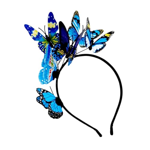 HVRFJXI Schmetterling Faszinator Stirnband Elegantes Haarzubehör Für Frauen Und Mädchen Halloween Party Cosplay Braut HVRFJXI Schmetterling Faszinator Stirnband Elegantes Haarzubehör Für Frauen Und Mädchen Halloween Party Cosplay Braut von HVRFJXI