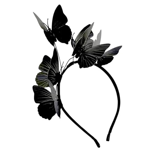 HVRFJXI Schmetterling Faszinator Stirnband Elegantes Haarzubehör Für Frauen Und Mädchen Halloween Party Cosplay Braut HVRFJXI Schmetterling Faszinator Stirnband Elegantes Haarzubehör Für Frauen Und Mädchen Halloween Party Cosplay Braut von HVRFJXI