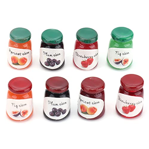 HWGING 8pcs Mini Jams 1:12 Simulationsminiatur -Szenen -Harz -Lebensmittelmodelle, Puppenhauszubehör für Mini Landschaft Dekorationen HWGING 8pcs Mini Jams 1:12 Simulationsminiatur -Szenen -Harz -Lebensmittelmodelle, Puppenhauszubehör für Mini Landschaft Dekorationen von HWGING