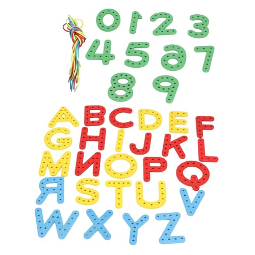 HWGING Alphabet mit Schnürsenkeln, frühe Erkennung von Buchstaben, Feinmotorik, pädagogisches Spielzeug für und Mädchen HWGING Alphabet mit Schnürsenkeln, frühe Erkennung von Buchstaben, Feinmotorik, pädagogisches Spielzeug für und Mädchen von HWGING