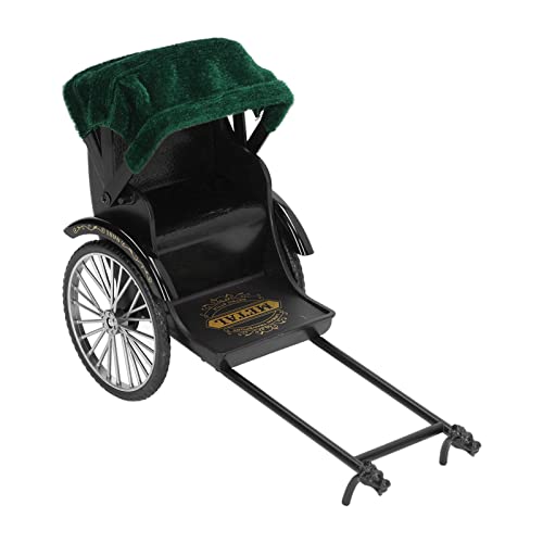 HWGING Simulation Rickshaw Modell, Spielzeug, Legierung, Details, feine Verarbeitung, Jinrikisha Dekoration für die Heimdekoration (schwarz) von HWGING