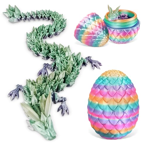 3D gedrucktes Drachenei, Geheimnisvolle Drachen Spielzeug Realistische, drachenei mit drache, 3d drache im ei, für Kinder Erwachsene.für Easter Weihnachtstag Schreibtisch Dekoration (Bonbonfarben) von HWJPDMBD