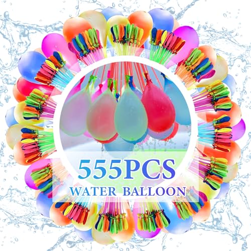 555 Stück Wasserballons, schnell füllend, selbstdichtend, bunte Wasserbomben, Wasserballons für Kinder, lebendige Farben, umweltfreundlich, für Sommerspaß, Outdoor-Spielzeug von HWJPDMBD