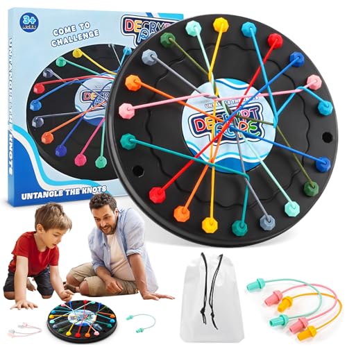 HWJPDMBD Brainy Knots Rope Untangling, Buntes Gedrehtes Seil Sortier Puzzlespiel, Seil Puzzles Spiel Brettspiel, Twisted Rope Puzzle Sp-iel, Ro-pe Untangling Game, Knot Logic sp-iel, Twisted Games von HWJPDMBD