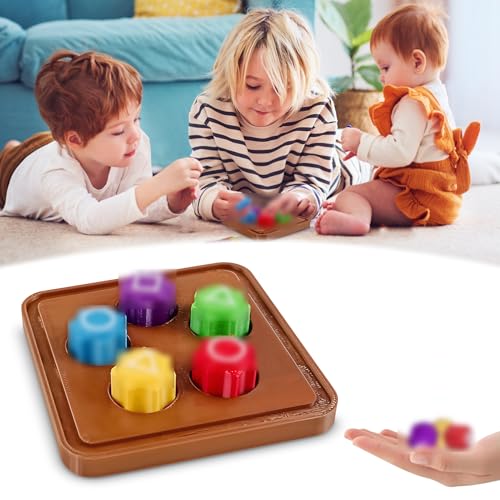 Gonggi Korean Game, traditionelles Koreanisches Spielspiel, gonggi Spiel, Gonggi Jack Stone Pebbles Set, Gonggi-Koreanisches Spiel Reaktionsspiel für Erwachsene und Kinder (5pcs+Base) von HWJPDMBD