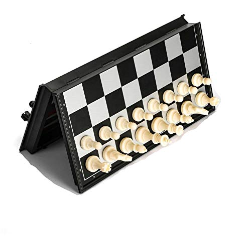 Tischschach, internationales Schachbrett, magnetisches Schachbrett, faltbare Spielkarte für Erwachsene und Kinder, tragbar für Reisen (20 cm) von HWSRL