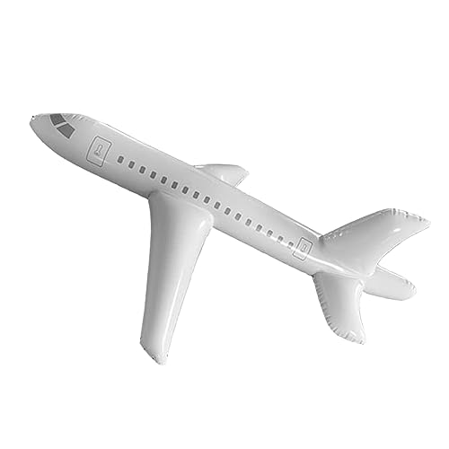 HWXZUUO Aufblasbares Flugzeug für Kinder 78,7 Zoll niedliche Cartoon aufblasbare Flugzeuge Faltbare weiße Innen im Freien im Freien Spielzeug Flugzeug Geburtstagsgeschenk Alt von HWXZUUO