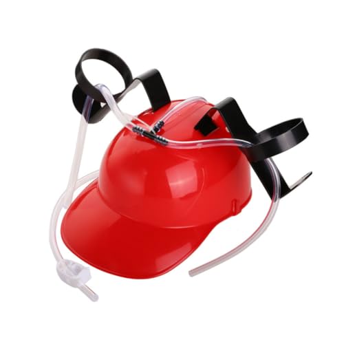 HWXZUUO Guzzler -Trinkhelm Dose Trinker Hut Cap mit Stroh für das Party -Fußballspiel Halloween Weihnachtsfun (rot) Bier von HWXZUUO