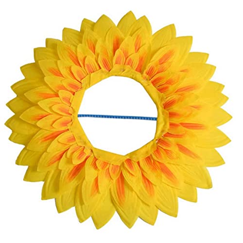 HWXZUUO Sonnenblumenkopfbedeckung, lustige Performance Requisiten Huthaube für Tanzparty Festival Spiele Kinder Teenager Sonnenblumenkopfbedeckung von HWXZUUO
